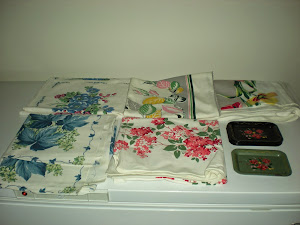 Vintage Tablecloths and Trays