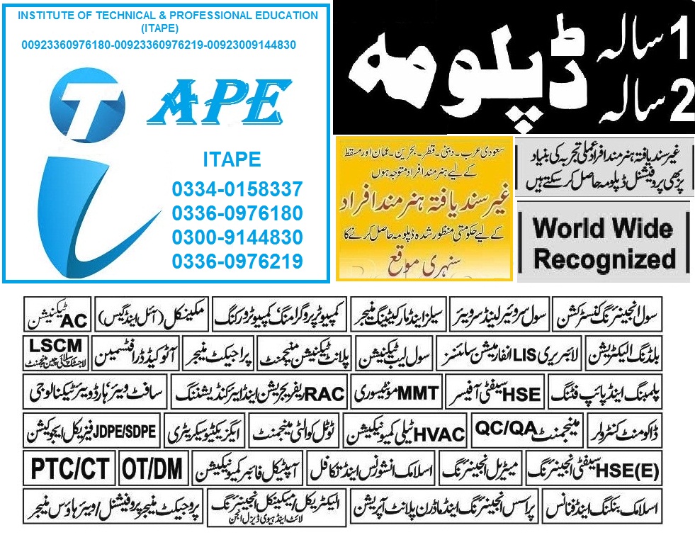 Diploma Certificate Pakistan Jobs Uae Ksa Oman