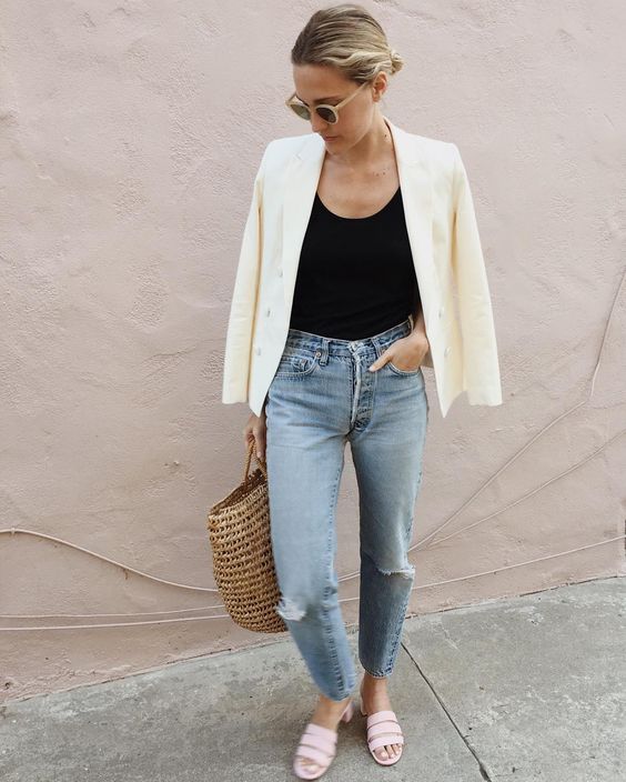 #blog #estilo #style #streetstyle #estiloderua #look #outfit #blazer #blazerbranco