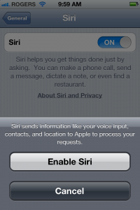 activate Siri on the iPhone 4s