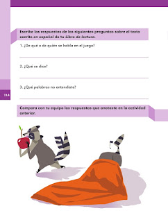 Apoyo Primaria Español 2do grado Bloque 3 lección 5 Dos mapaches
