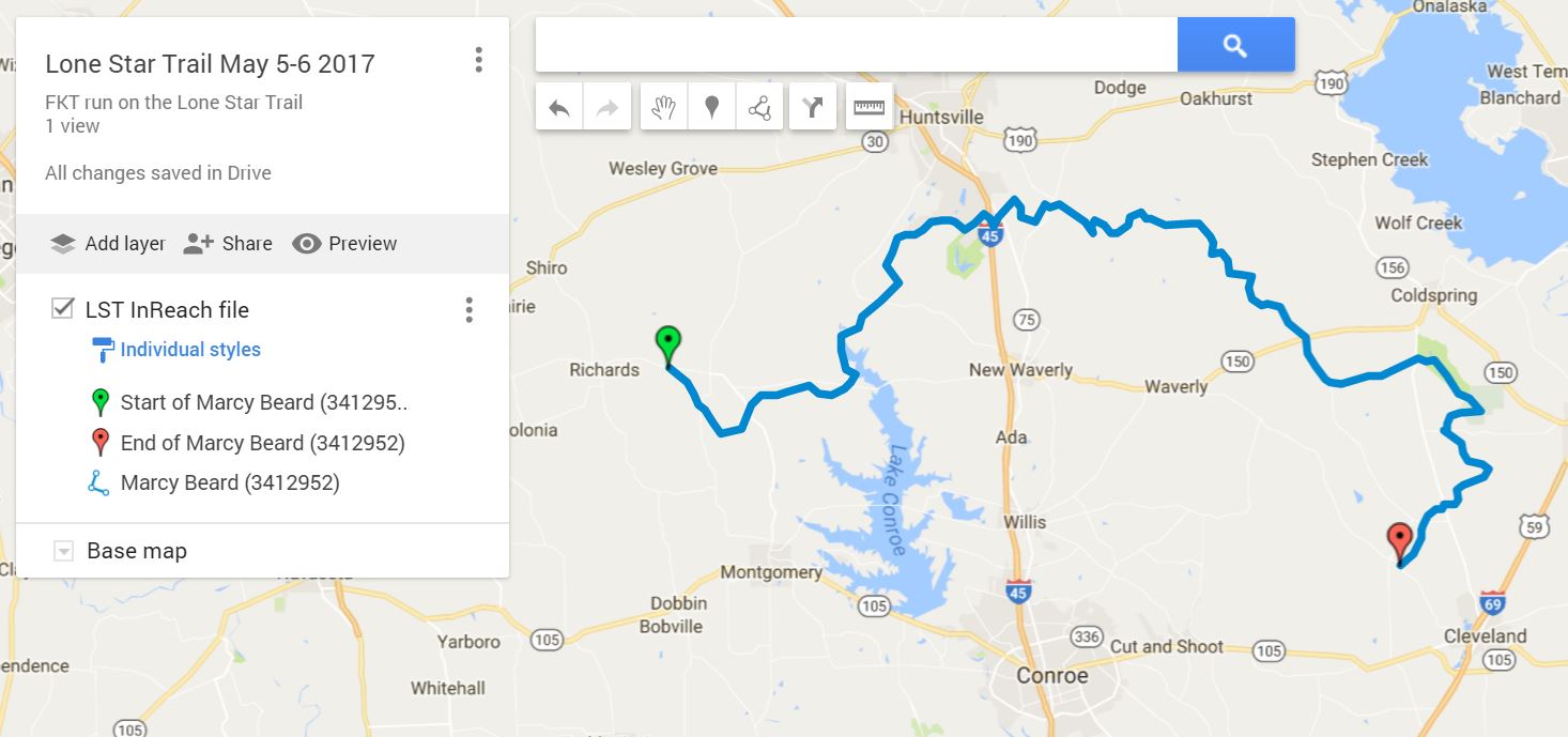 That's What She Said Lone Star Trail FKT run