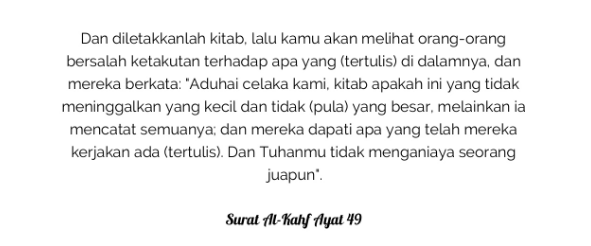 Tak Ada Satupun Perbuatan yang Tak Dicatat, Maka Berhentilah Berbuat Maksiat