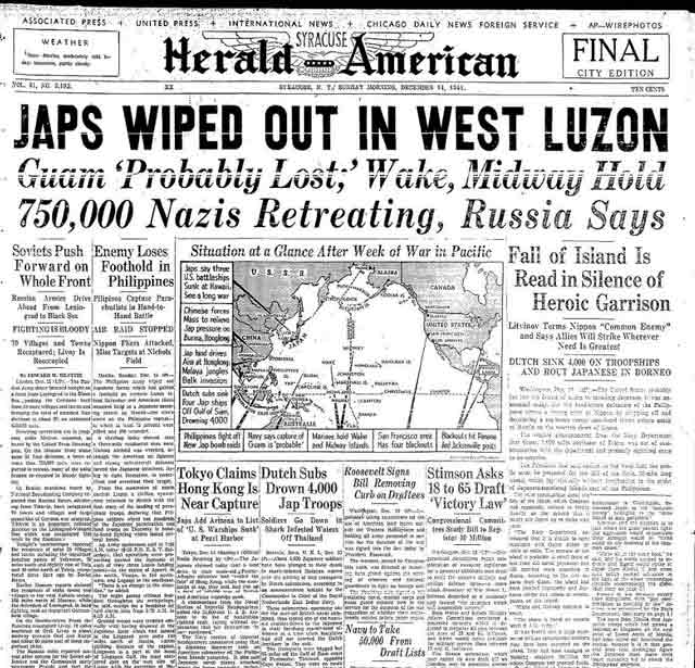 Syracuse Herald American, 14 December 1941 worldwartwo.filminspector.com