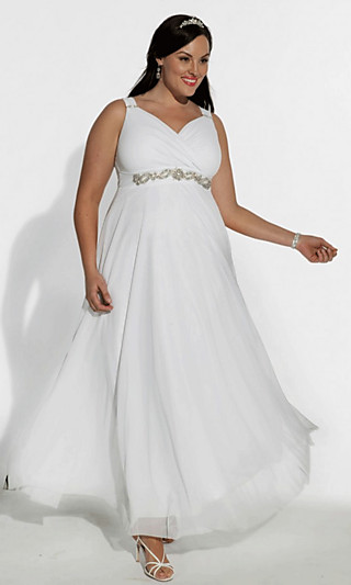 White Dress Pictures: Plus Size White Evening Dresses