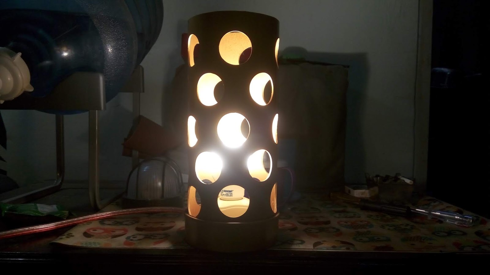 Cara Membuat Lampu Hias Meja (DIY) dari Paralon / Pipa | Kreasi Pipa