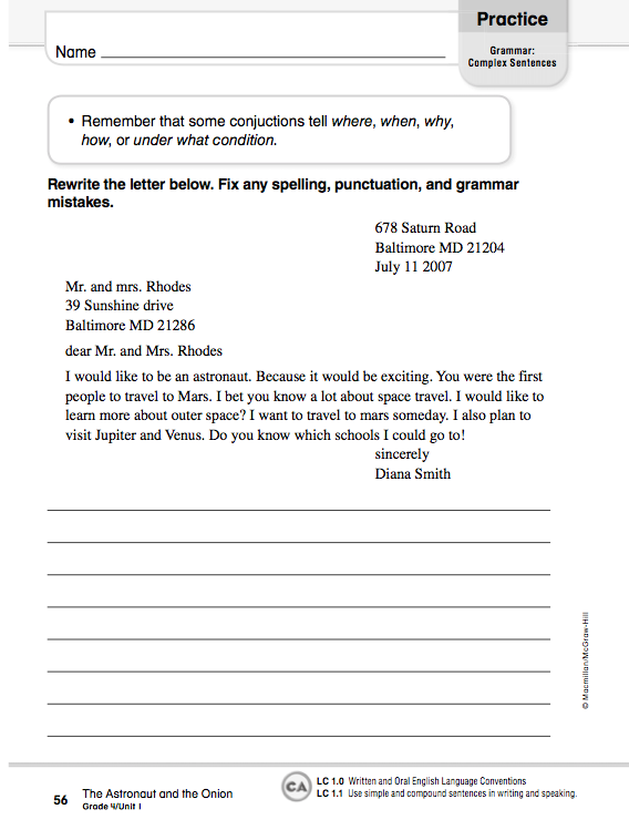 Free printable complex sentence worksheets image