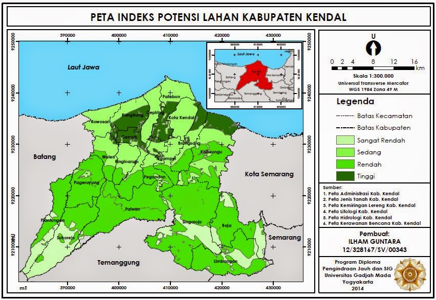 Contoh Peta Indeks Potensi Lahan Kabupaten Kendal www.guntara.com