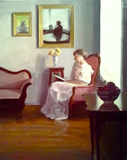 Reading And Art Dennis Perrin Art Painting People Reading Themes