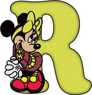 Abecedario de Minnie en Verde Limón. Minnie's Alphabet in Green Lemon.