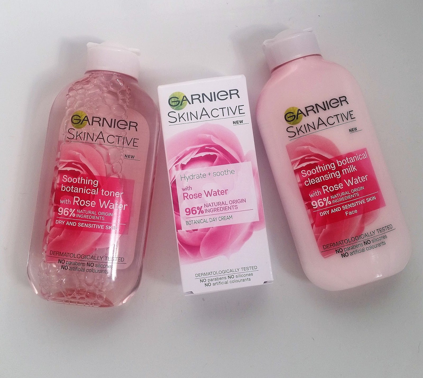 Garnier SkinActive Rose Floral Water Range.