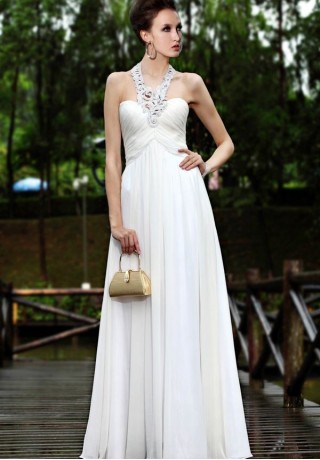 Evening Dresses Halter Neck characterized by