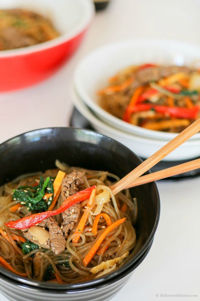 Japchae (Korean Glass Noodle Stir Fry) NEWS RECIPES