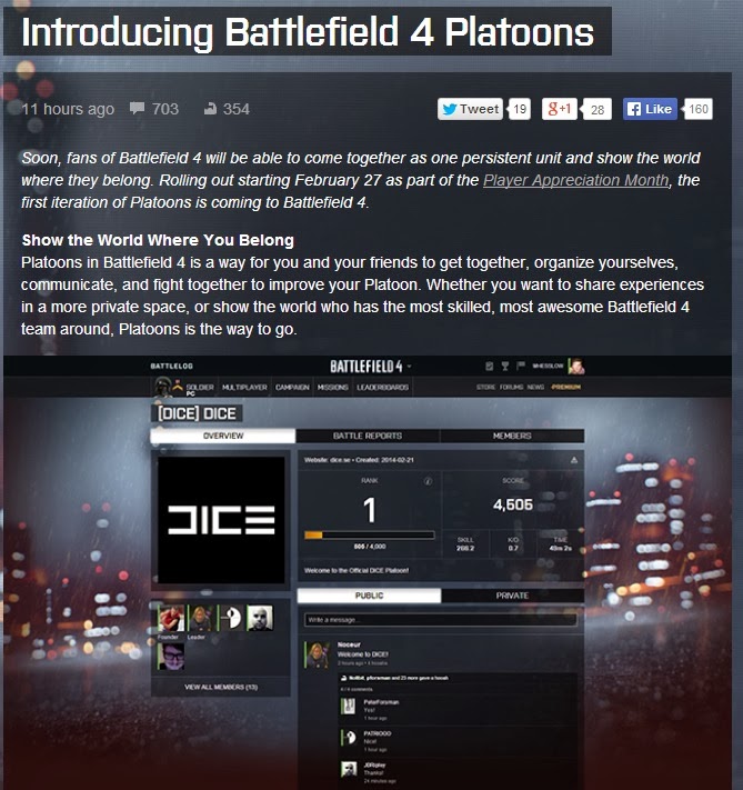 Platoons - Battlelog / Battlefield 4