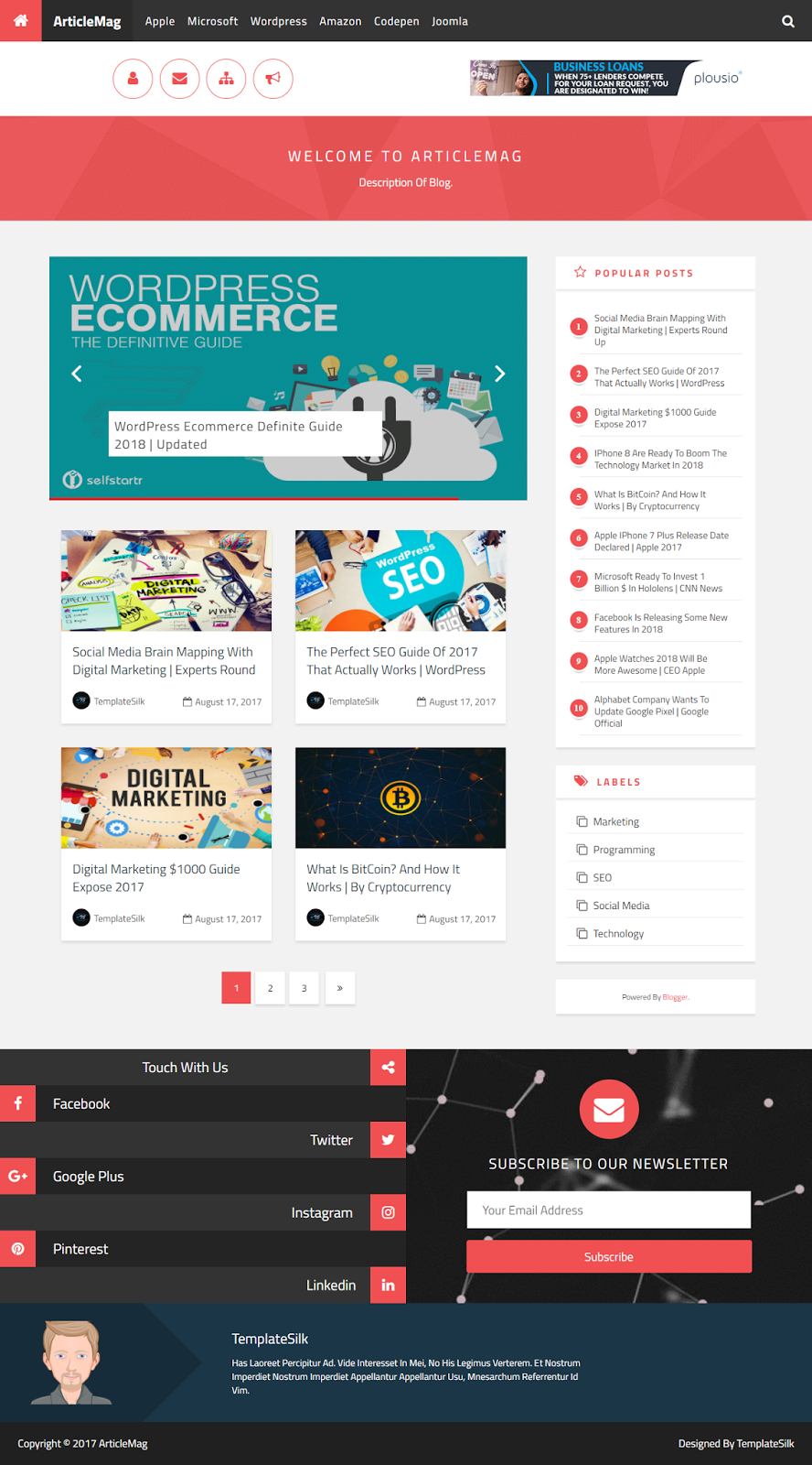 ArticleMag Responsive Blogger Theme