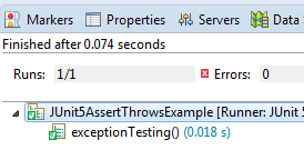 Junit Assertthrows Example