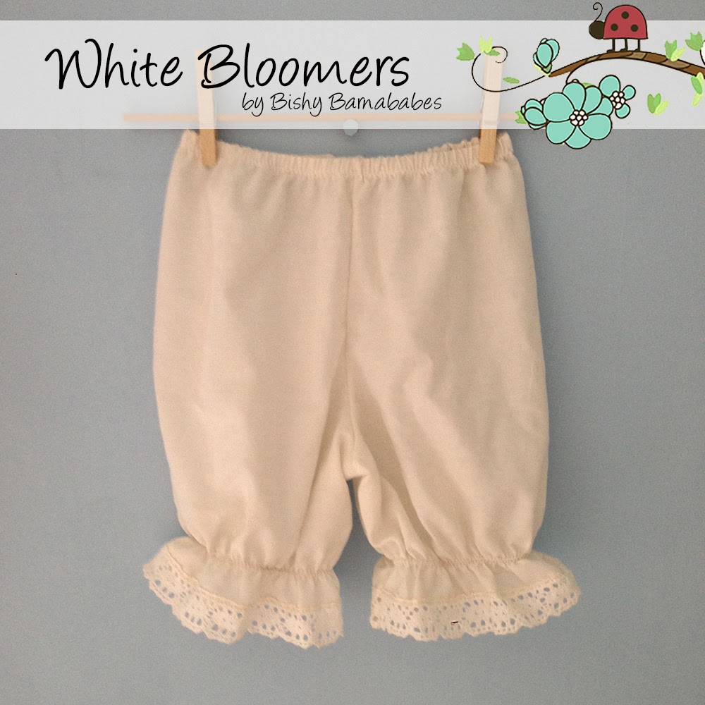 White Bloomers custom made by Bishy Barnababes - Vicki Hibbins