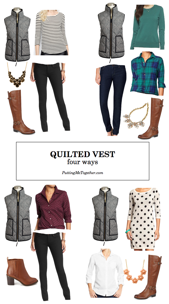 Herringbone Quilted Vest Four Ways | Putting Me Together | Bloglovin’