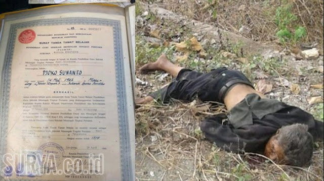 Membawa Ijazah SMP, Pria Berbaju Serba Hitam ini Tewas Mengenaskan di Pinggir Jalan Membawa Ijazah SMP, Pria Berbaju Serba Hitam ini Tewas Mengenaskan di Pinggir Jalan