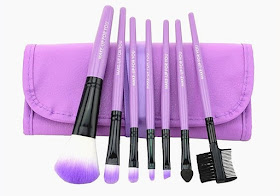 Purple Portable Makeup Brush Set, Makeup Brushes