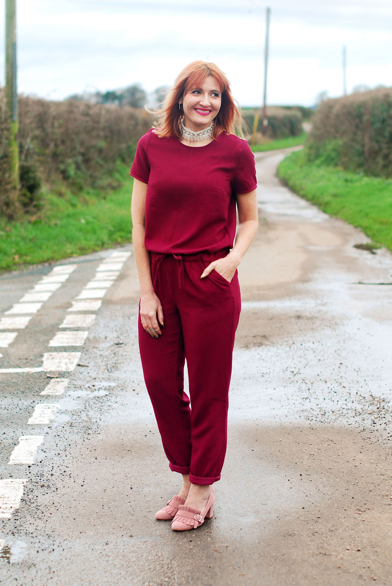 A Christmas Day Jumpsuit and Frilled Choker A Christmas Day Jumpsuit and Frilled Choker