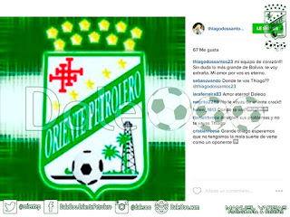 Oriente Petrolero - Escudo de Oriente Petrolero - Thiago dos Santos - Instagram - DaleOoo.com web del Club Oriente Petrolero