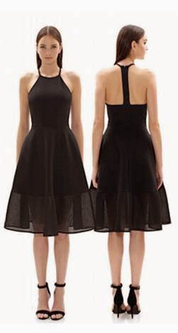 Scuba Fit & Flare Dress in Black