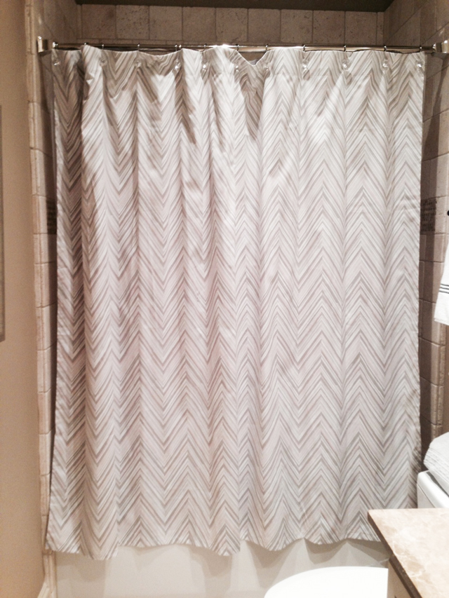 The Peak Of Très Chic Guest Bath Refresh, Does Marshalls Have Curtains