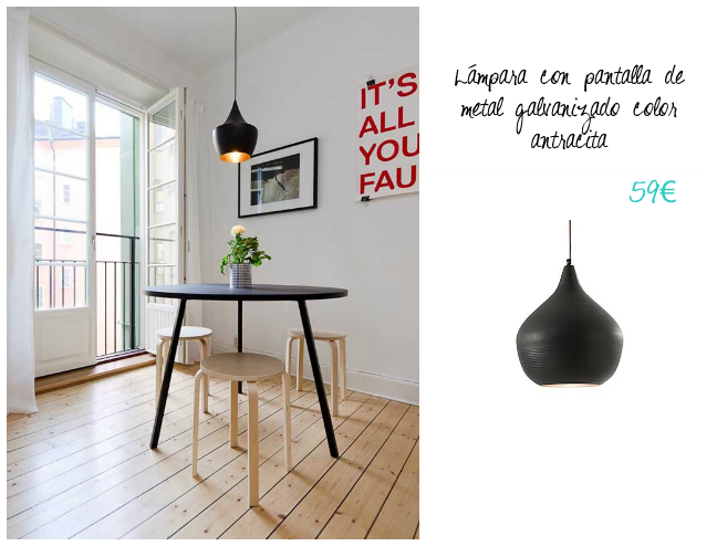 Lámpara inspiración Tom Dixon