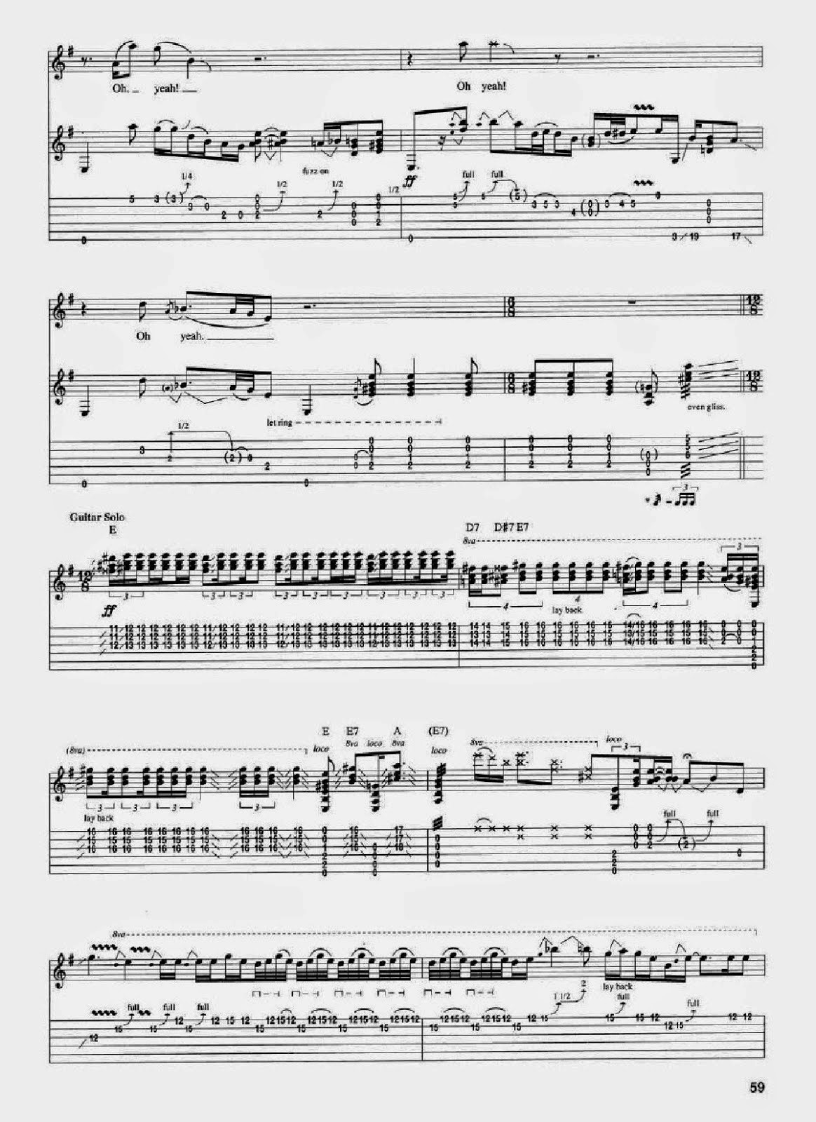 Jimi Hendrix Catfish Blues Partituras para Batería