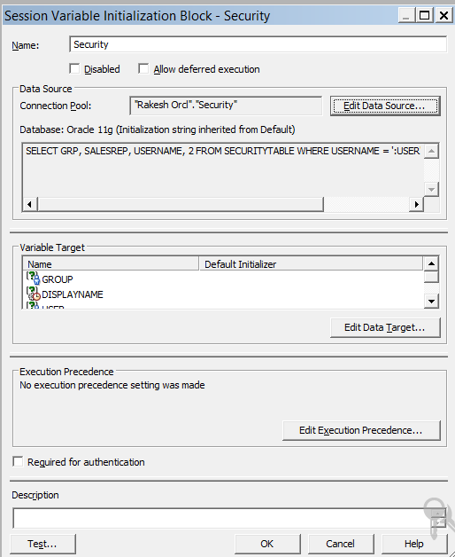 OBIEE 11g/12c and ODI12c Authentication External Database Table