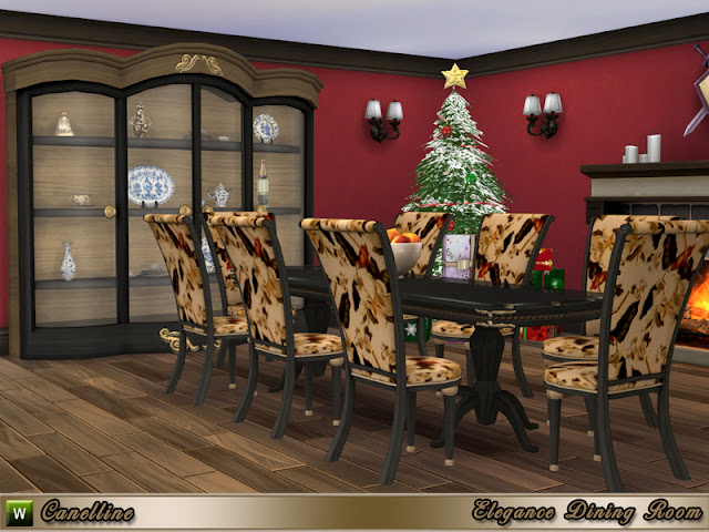 Sims 4 CC's - The Best: Elegance Dining Room by Canelline