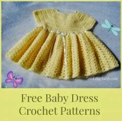 free crochet pattern baby dress, baby dress, newborn dress crochet pattern free