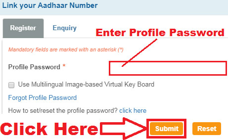 how to link aadhaar number with sbi bank account online