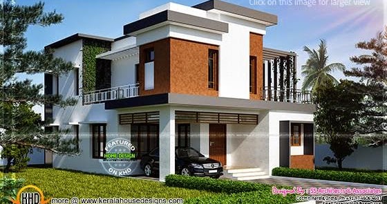 modern sq ft 1700 contemporary plans square feet villa 3d floor wide kerala houses keralahousedesigns treesranch