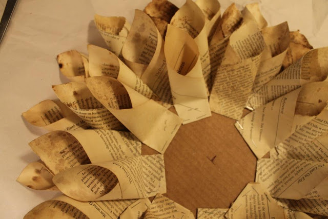 old paper wreath