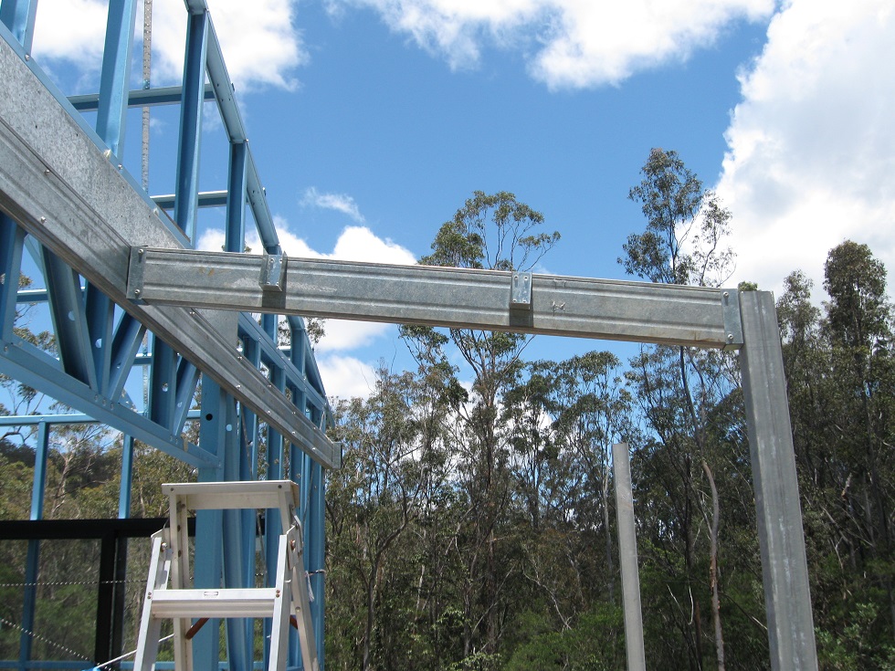Our OwnerBuilder SteelFrame KitHome in Progress Verandah Beams