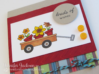Wagon of Wishes Flower Pot Card