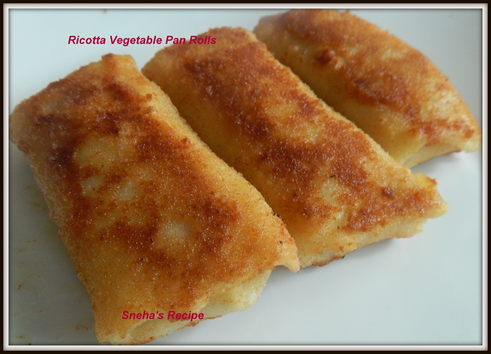 Ricotta Vegetable Pan Rolls Sneha's Recipe