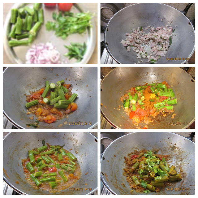 Drumstick Stir Fry / Murungaikkai Poriyal Kurinji Kathambam