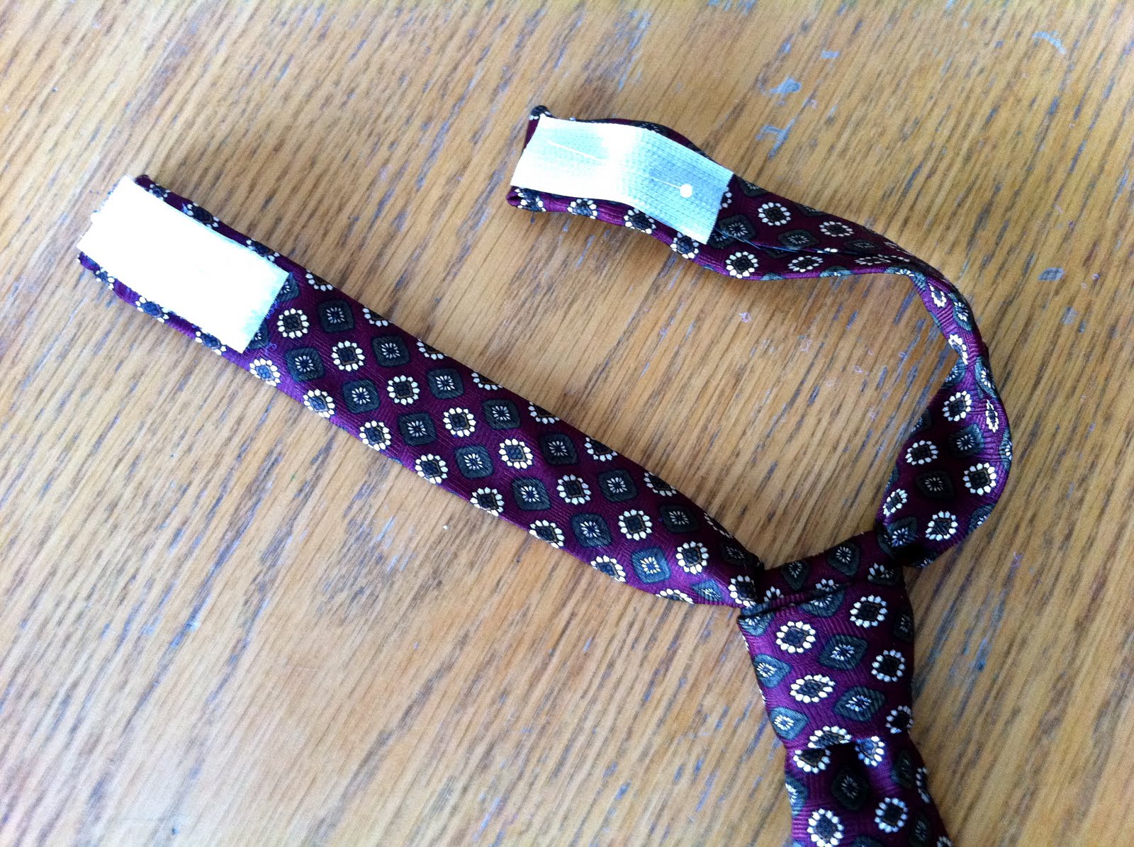 The Blue Basket Tutorial making a little boy tie from a grownup tie