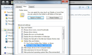 Cara menampilkan file yang di Hidden pada Windows 7