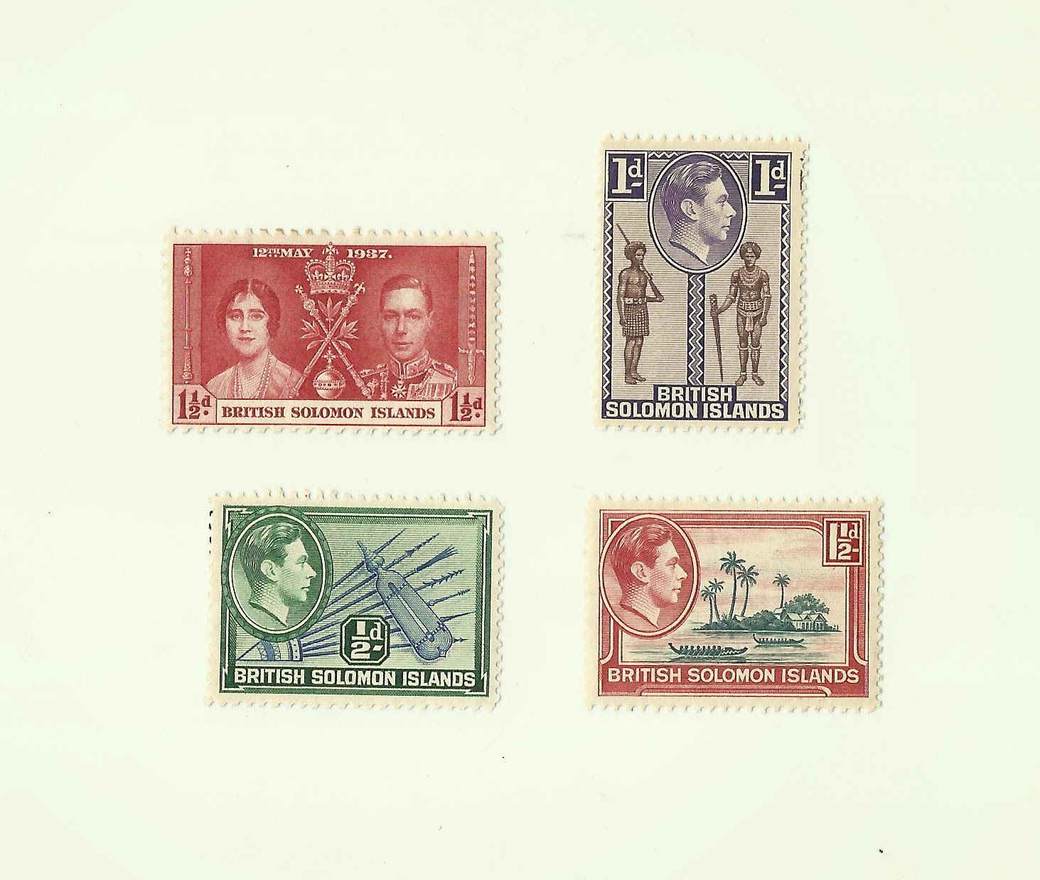 mizan matawang dan setem: Old Stamps Of British Soloman Islands / Santa ...