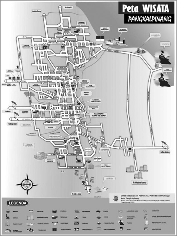 Peta Wisata Babel Bangka Belitung Negeri Serumpun Sebalai