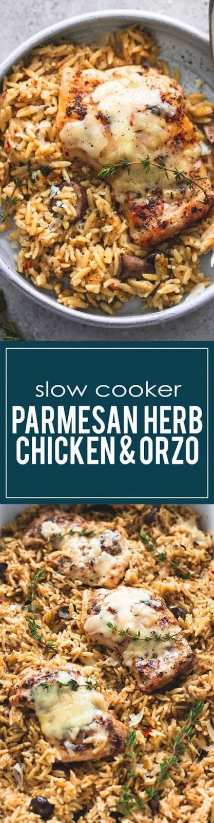 Slow Cooker Parmesan Herb Chicken & Orzo Recipe