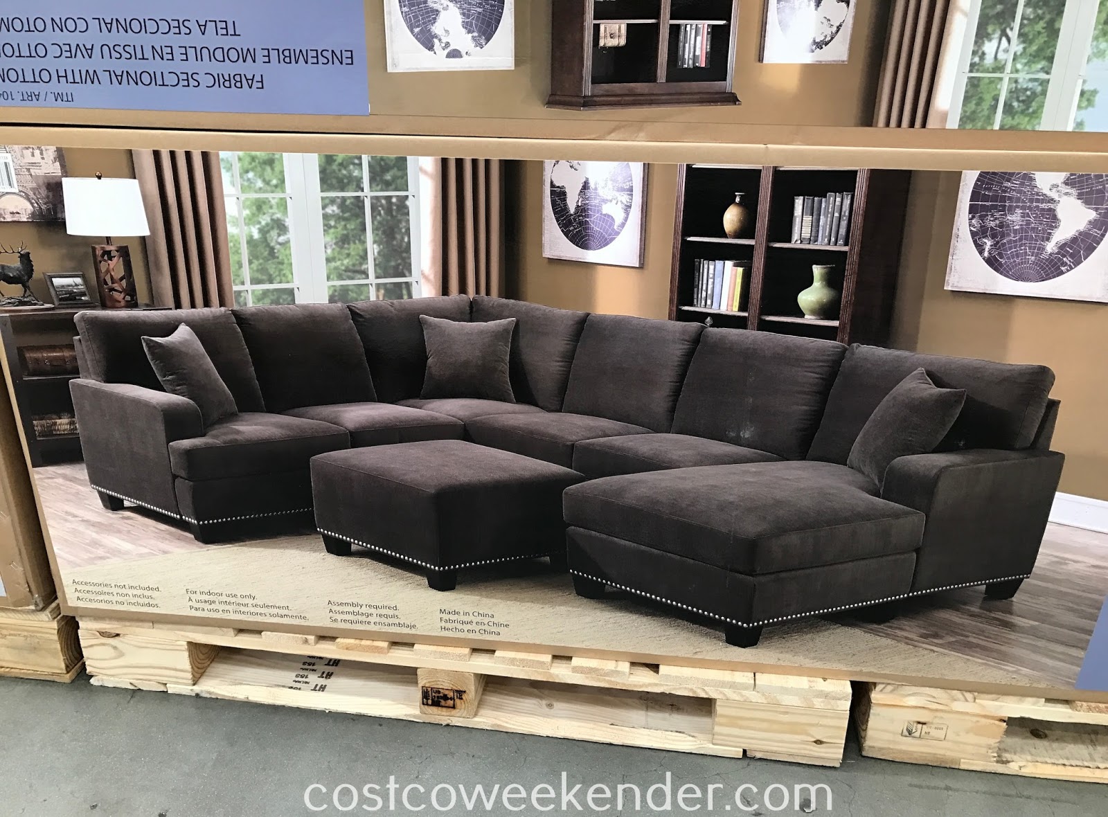 Bainbridge Fabric Sectional with Ottoman | Costco Weekender