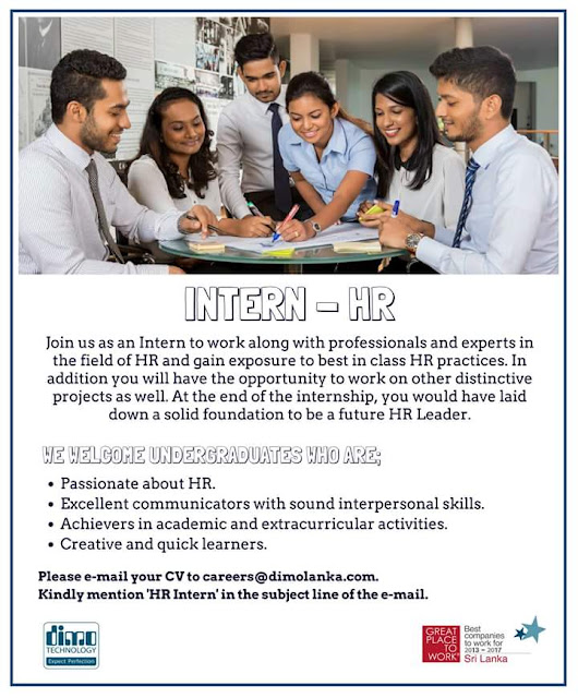 Intern HR Build Your Career Foundation at DIMO!  Agencylk - Job Vacancies in Sri Lanka 