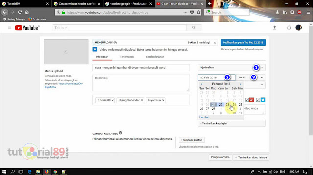 Cara mudah menjadwalkan video youtube sesuai keinginan Cara mudah menjadwalkan video youtube sesuai keinginan