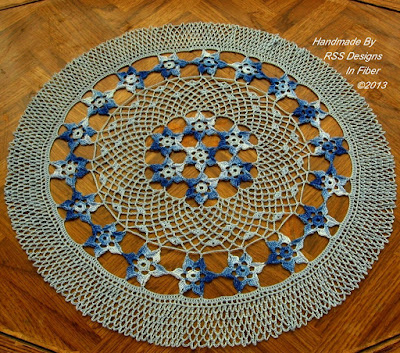  Stars In the Sky - 16 Inch Blue Round Table Topper