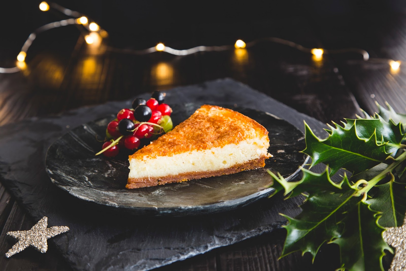 Baked Eggnog Cheesecake, Ginger And Maple Crust